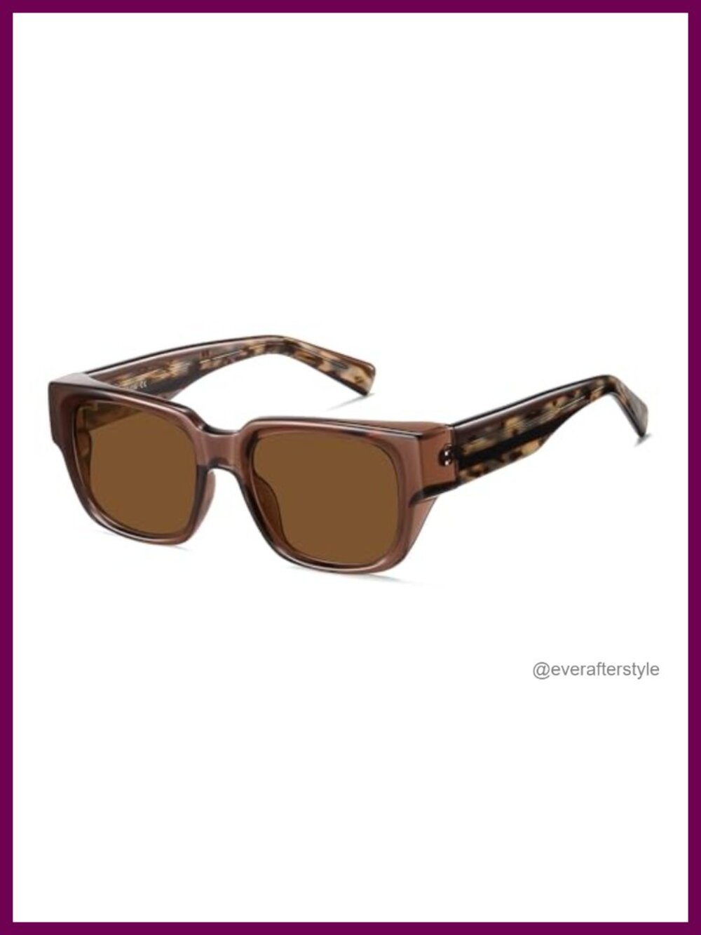 SOJOS Square Polarized Acetate Sunglasses ROWAN